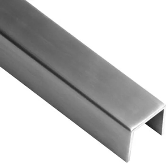 Canal U del acero inoxidable barandilla de cristal del grueso de 6m m - de 21m m compatible